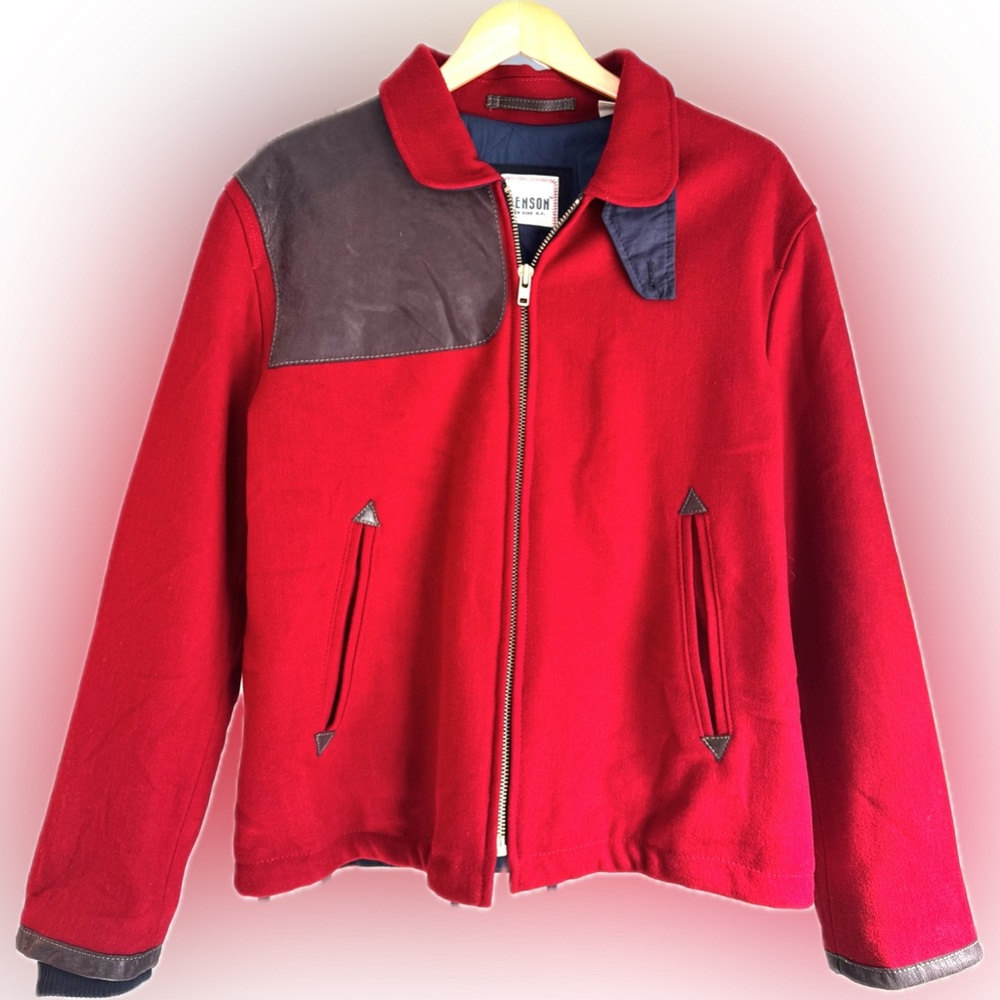Benson red wool jacket. Size M